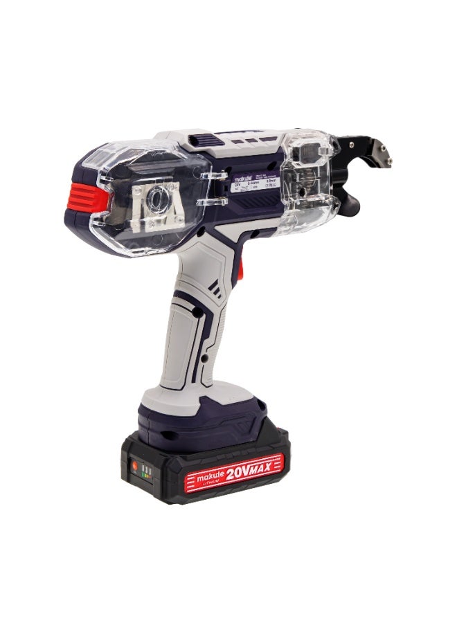 ماكيوت ماكينة ربط حديد التسليح ماكوت CRA121-340-BL، أداة ربط فولاذية أوتوماتيكية لاسلكية 20 فولت، نطاق تثبيت من 8 إلى 34 مم، دعم سلك 0.8 مم، شاشة تحكم رقمية، معدات بناء بمحرك بدون فرش - Image 5